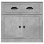 vidaXL Buffet gris béton 70x35 5x67 5 cm bois d'ingénierie