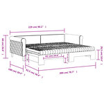 vidaXL Lit de jour avec gigogne et matelas noir 90x200 cm velours