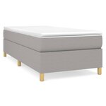 vidaXL Cadre de lit Gris clair 90x200 cm Tissu