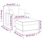 vidaXL Fauteuil avec repose-pied jaune 60 cm velours