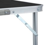 vidaXL Table pliable de camping Gris Aluminium 240x60 cm