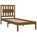 vidaXL Cadre de lit Marron miel Bois de pin massif 100x200 cm