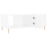 vidaXL Table basse blanc 102x50x40 cm bois d'ingénierie