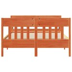 vidaXL Cadre de lit sans matelas cire marron 120x200cm bois pin massif