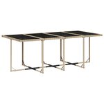 vidaXL Ensemble à manger de jardin et coussins 9 Pièces beige Poly rotin