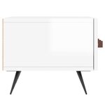 vidaXL Meuble TV blanc brillant 150x36x30 cm bois d'ingénierie