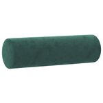 vidaXL Canapé 2 places avec oreillers vert foncé 140 cm velours