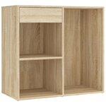 vidaXL Coiffeuse à LED avec 2 armoires Chêne sonoma Bois d'ingénierie
