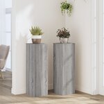vidaXL Supports pour plantes 2 Pièces sonoma gris bois d'ingénierie