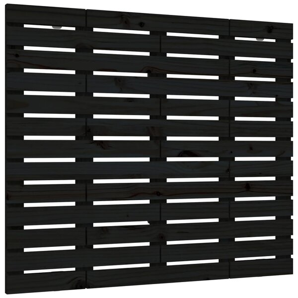 vidaXL Tête de lit murale Noir 106x3x91 5 cm Bois massif de pin