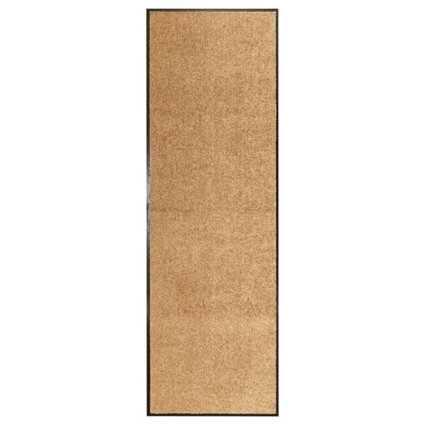 vidaXL Paillasson lavable Crème 60x180 cm