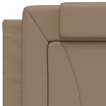 vidaXL Cadre de lit avec tête de lit Cappuccino 90x200 cm Similicuir