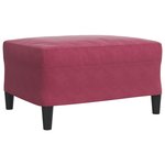vidaXL Ensemble de canapés 4 Pièces avec coussins Rouge bordeaux Velours