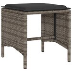 vidaXL Salon de jardin 6 Pièces avec coussins gris résine tressée