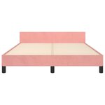 vidaXL Cadre de lit avec tête de lit Rose 140x200 cm Velours