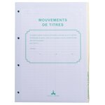 Recharge Numérotée/perforée 58 Feuillets Unis Blanc  Épaisseur Du Papier 90g  Avec Gardes Titrées Pour Classeurs Mouvements De Titres  Liste Des Actionnaires - Format A4 - Autre - Le Dauphin