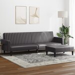 vidaXL Ensemble de canapés 2 Pièces gris similicuir