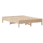 vidaXL Cadre de lit sans matelas 135x190 cm bois de pin massif