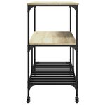 vidaXL Chariot de cuisine chêne sonoma 100x50x95 cm bois d'ingénierie