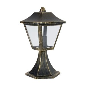 ENDURA CLASSIC TRADITION Borne Exterieure 33cm Alu E27 - Noir/Or