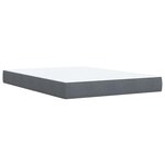 vidaXL Sommier à lattes de lit et matelas Gris foncé 140x200cm Velours