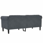 vidaXL Canapé à 2 places gris foncé velours