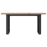 vidaXL Table basse cadre en O 100x50x45 5 cm bois de pin massif fonte