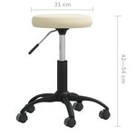 vidaXL Chaise de salle à manger Crème Velours