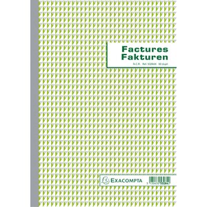 Manifold Factures 29 7x21cm 50 Feuillets Double Autocopiant Billingue - Blanc - X 5 - Exacompta