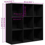 vidaXL Bibliothèque noir 98x29x97 5 cm bois d'ingénierie