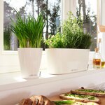 LECHUZA Jardinière DELTA 10 ALL-IN-ONE Blanc brillant