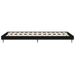 vidaXL Cadre de lit sans matelas noir 100x200 cm bois d'ingénierie