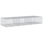 vidaXL Panier gabion avec couvercle 300x100x50 cm fer galvanisé