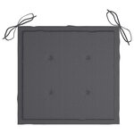 vidaXL Chaises de jardin avec coussins anthracite lot de 8 Teck massif