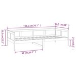 vidaXL Lit de jour Blanc Bois massif de pin 90x190 cm