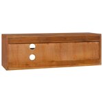 vidaXL Meuble TV mural 180x30x30 cm Bois de teck massif