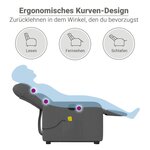 vidaXL Fauteuil de massage inclinable Gris foncé Tissu