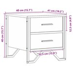 vidaXL Table de chevet chêne sonoma 40x41x40 cm bois d'ingénierie