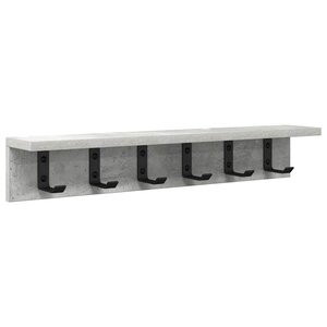 vidaXL Porte-manteau mural Gris béton 60 x 10 5 x 10 5 cm