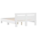 vidaXL Cadre de lit avec tête de lit et LED blanc 120x190 cm