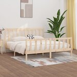 vidaXL Cadre de lit Bois massif 200x200 cm