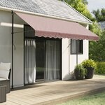 vidaXL Tissu de remplacement de cantonnière d’auvent rayure marron