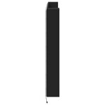 vidaXL Armoire tête de lit avec LED noir 140x16 5x103 5 cm