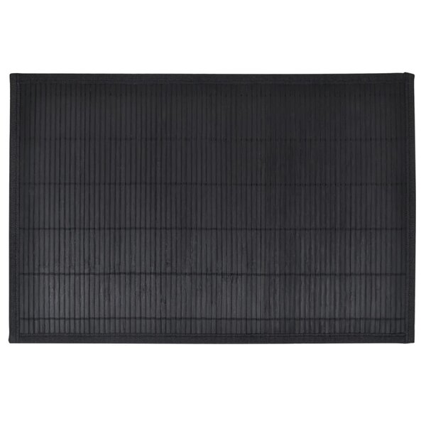 vidaXL Napperons 6 Pièces Bambou 30 x 45 cm Noir
