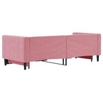 vidaXL Lit de jour avec lit gigogne rose 80x200 cm velours