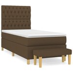 vidaXL Sommier à lattes de lit avec matelas Marron foncé 100x200 cm