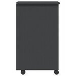 vidaXL Armoire roulante avec tiroirs MOSS gris bois de pin solide