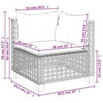 vidaXL Salon de jardin 9 Pièces avec coussins noir résine tressée