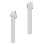 vidaXL Kit de quincaillerie de porte coulissante 200 cm Acier Blanc