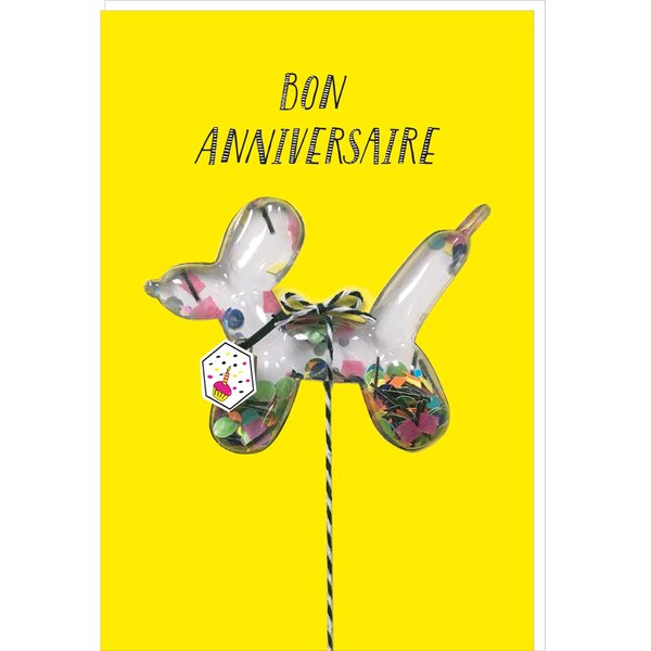 Carte Signature Relief Anniversaire - 11 5 X 17cm - Draeger paris